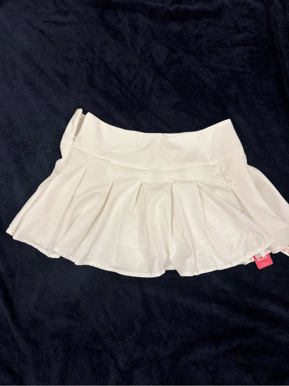 ROMWE White Circle Skater Tennis Skirt